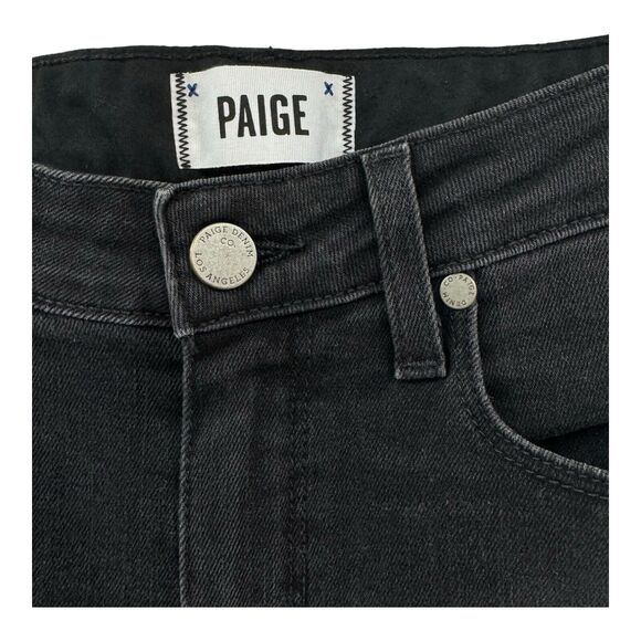 Paige Jeans Womens 27 Hoxton Straight Ankle Distressed Grunge Goth Alt Edgy Rave - Picture 4 of 16